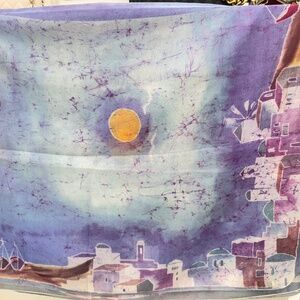 M.Kefalinos Scarf - Handmade/Artist Designed from Santorini, Greece